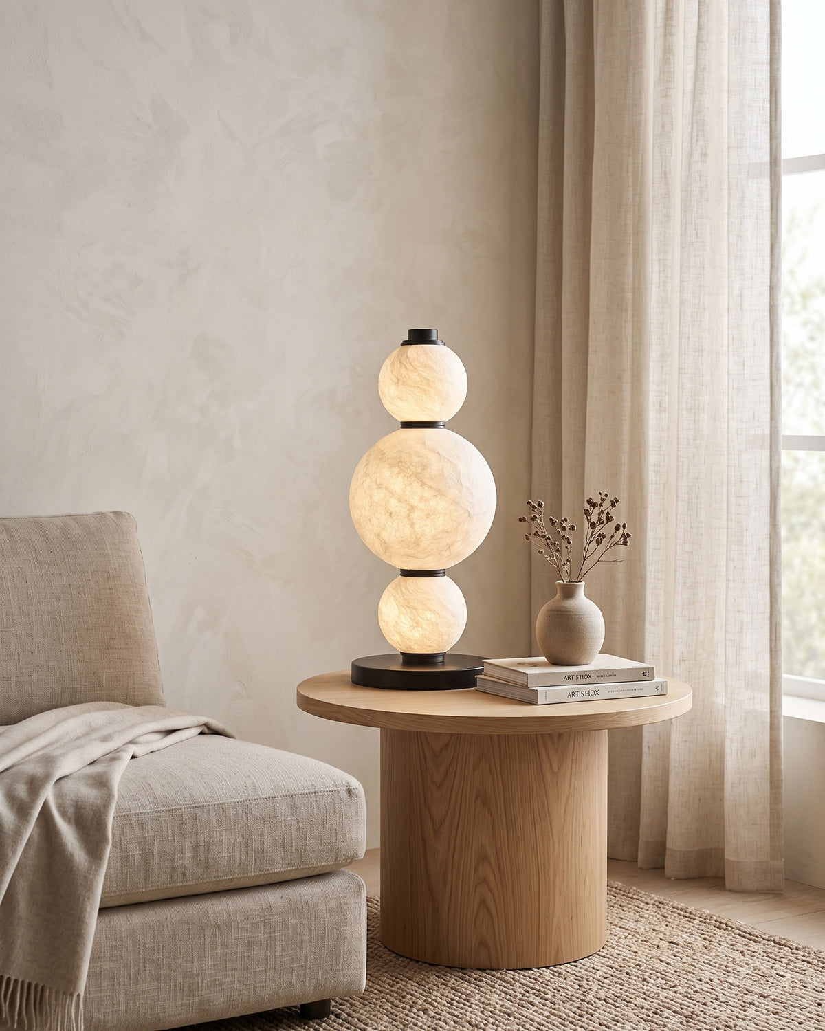 Elric Mulberry Silk Table Lamp