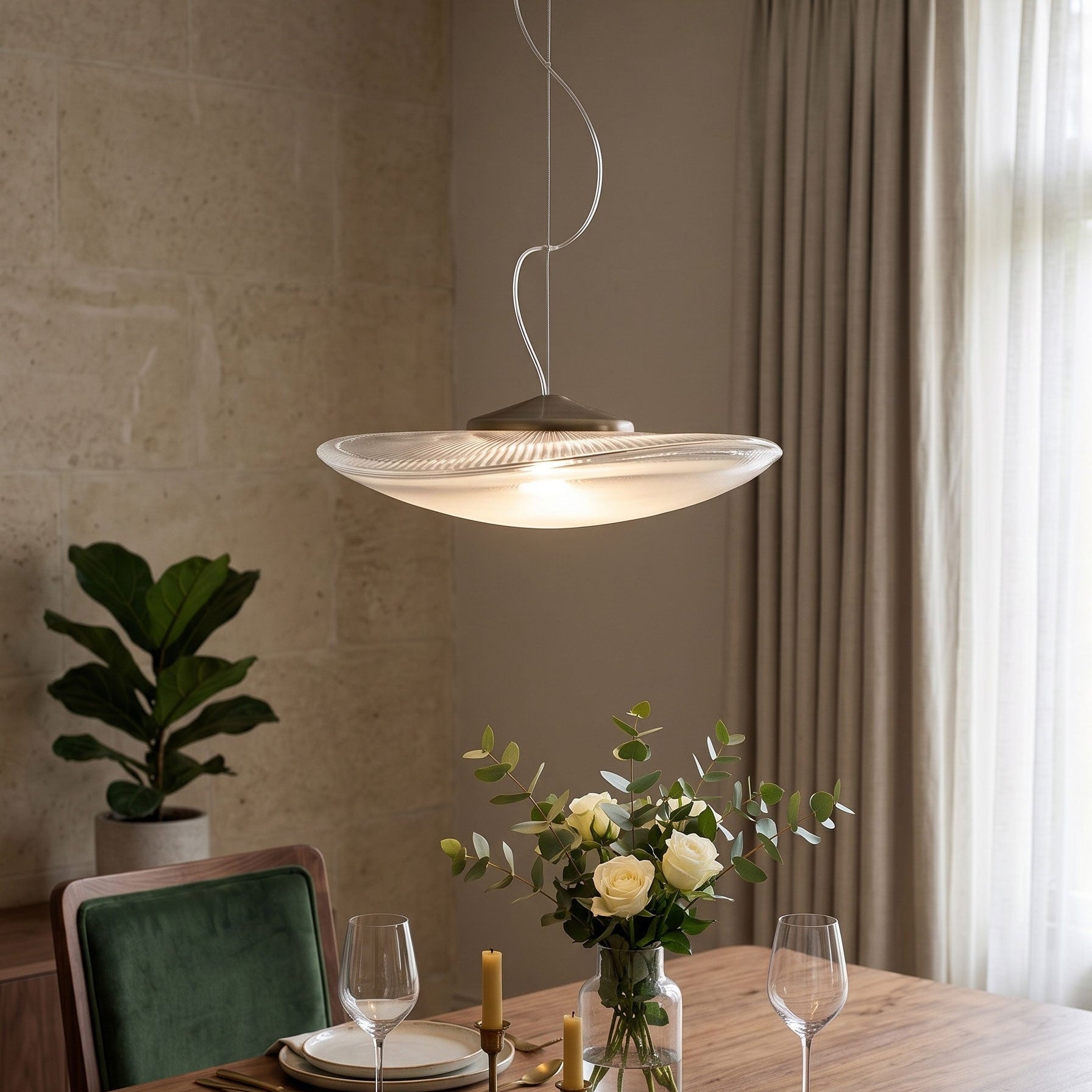 Elwood Sculptural Dish Pendant Light
