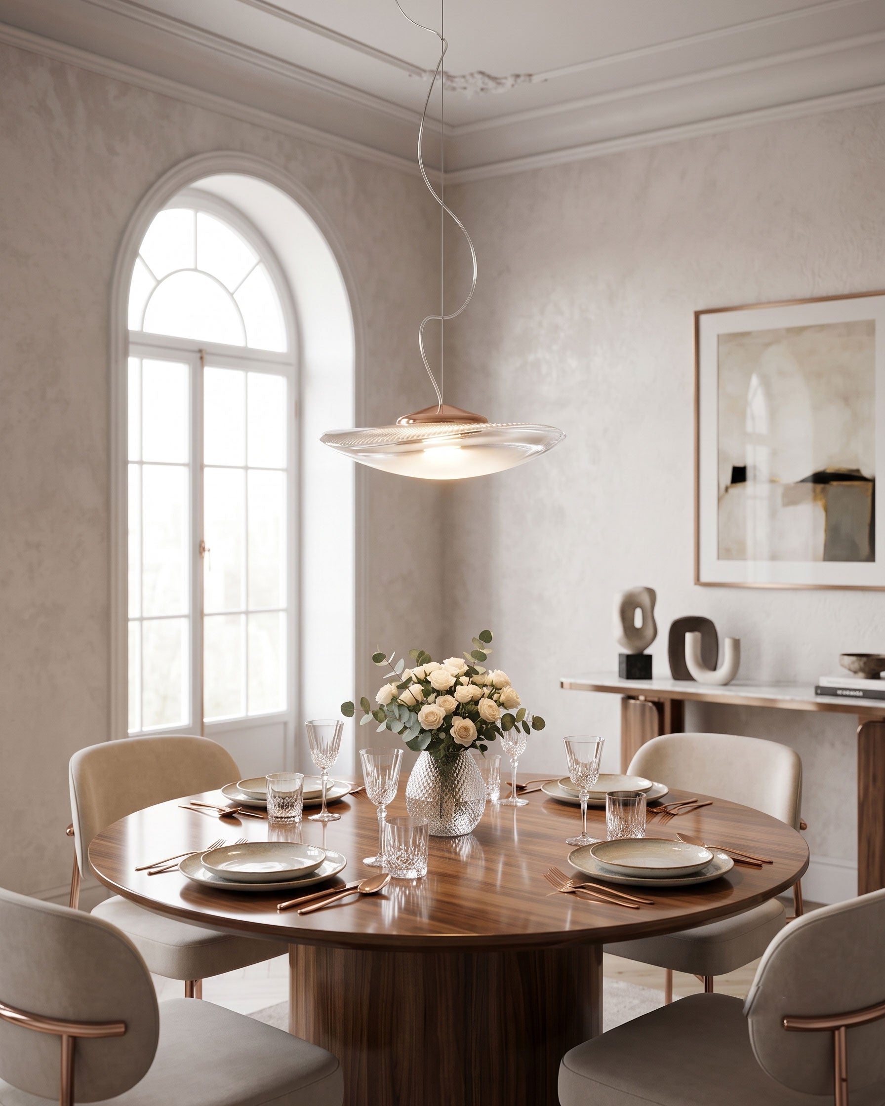 Elwood Sculptural Dish Pendant Light