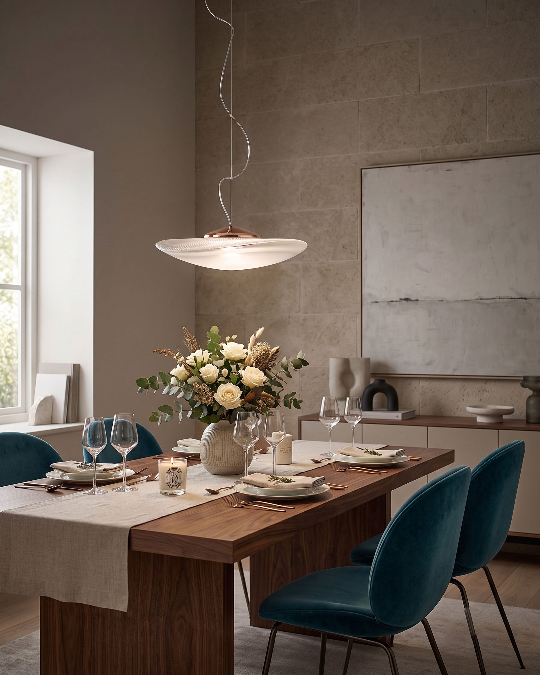 Elwood Sculptural Dish Pendant Light