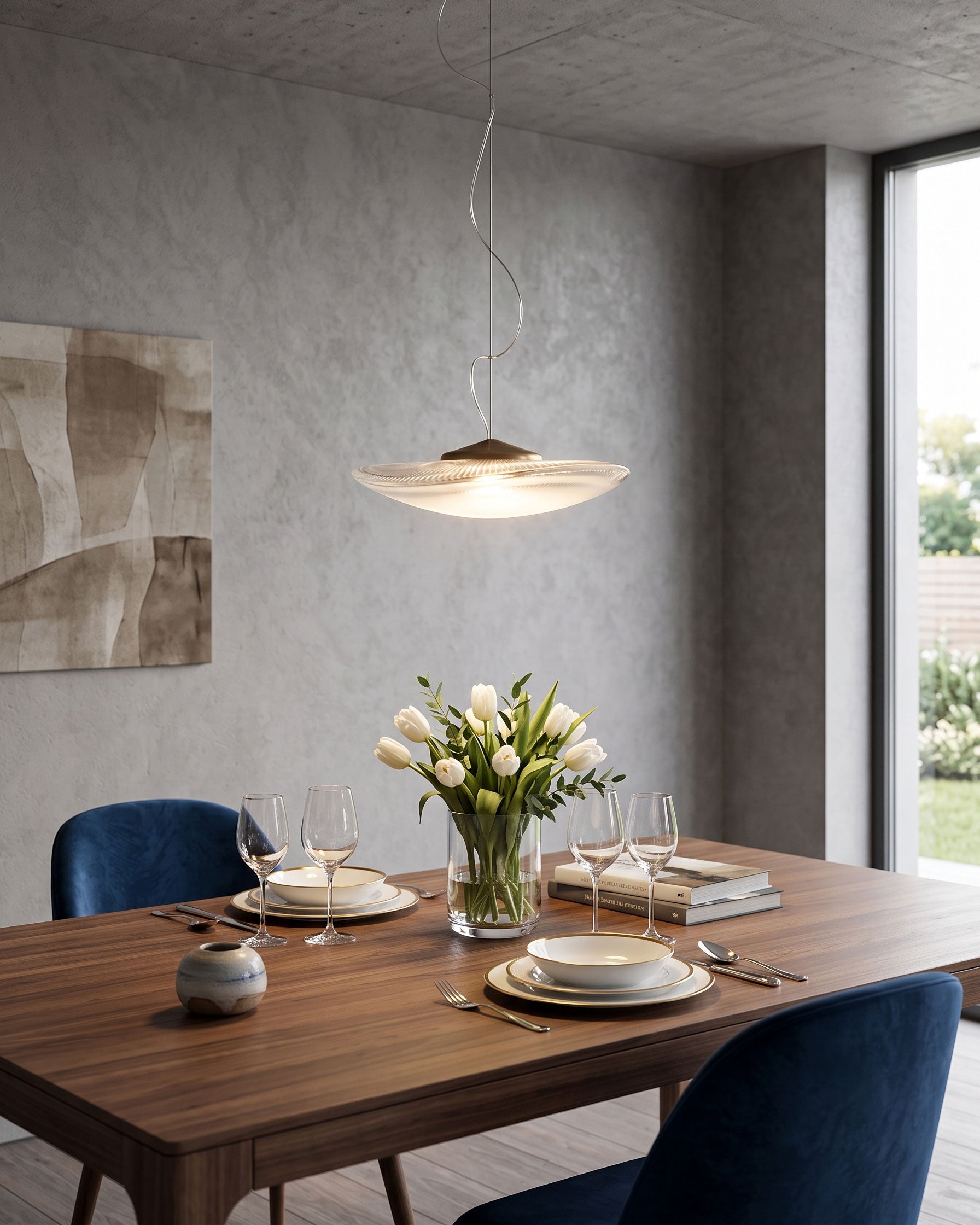 Elwood Sculptural Dish Pendant Light