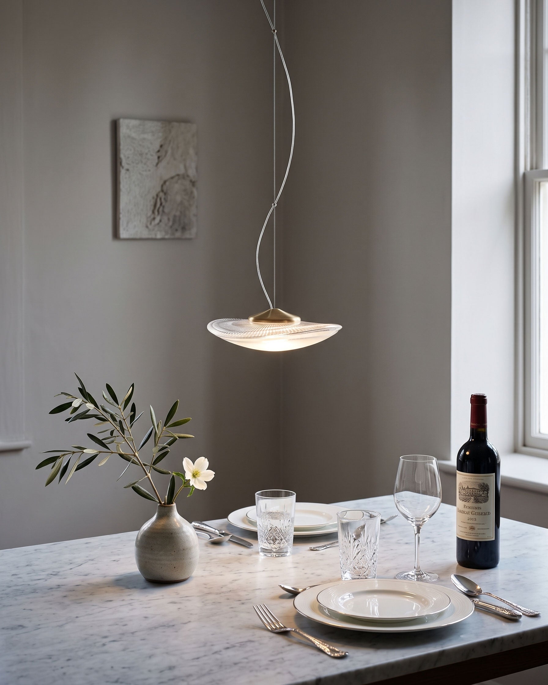 Elwood Sculptural Dish Pendant Light