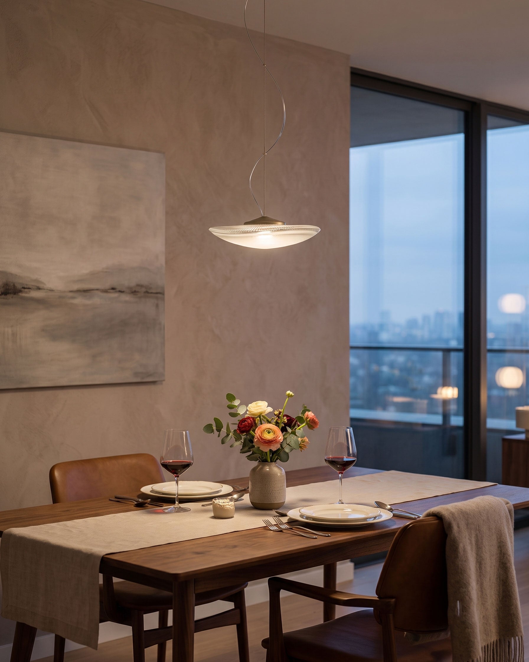 Elwood Sculptural Dish Pendant Light