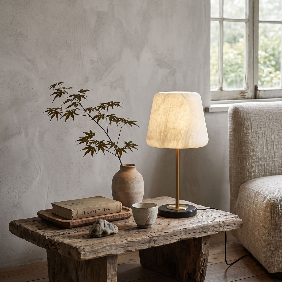 Emrys Mulberry Silk Table Lamp
