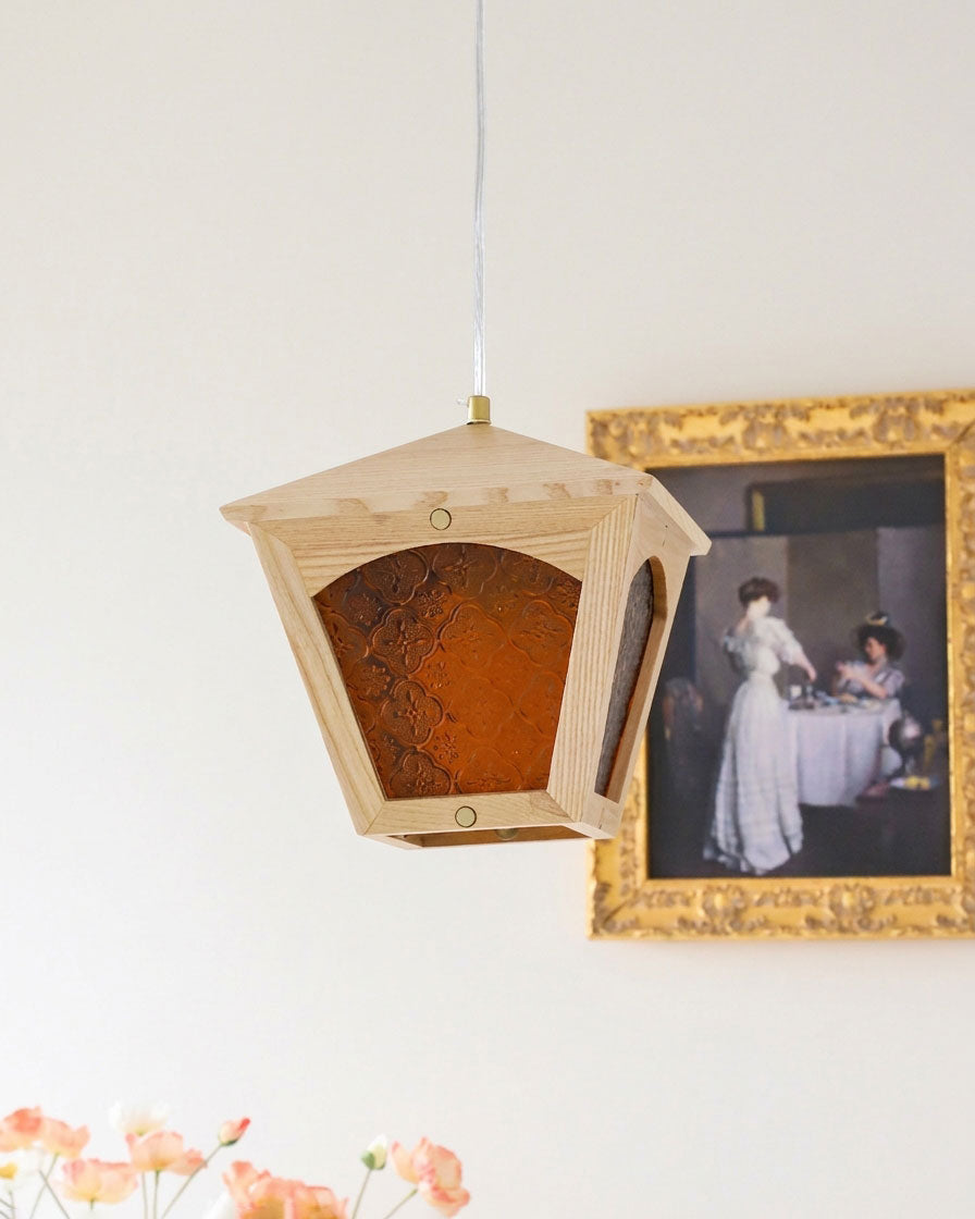 Esme Wooden Cage Pendant Light