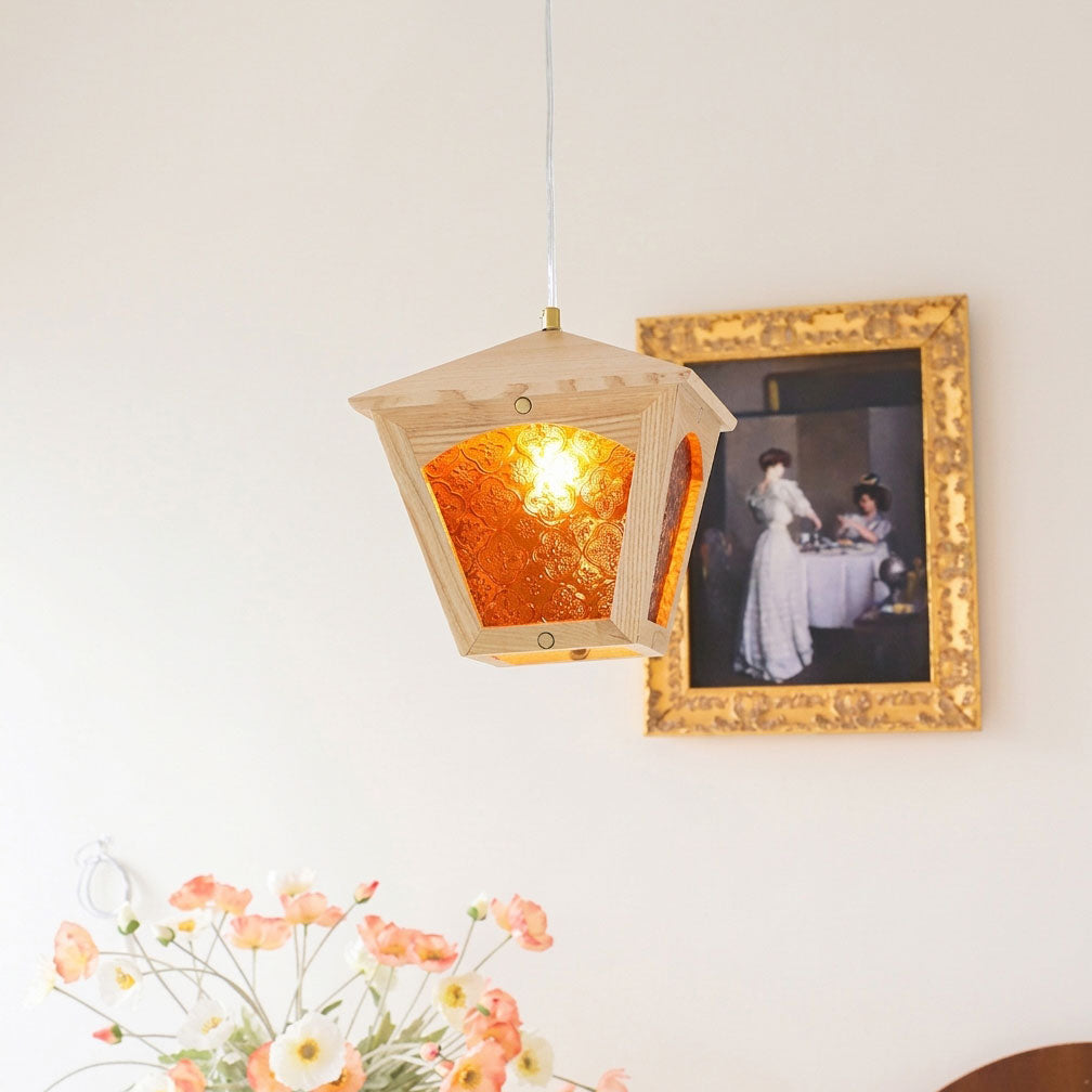 Esme Wooden Cage Pendant Light