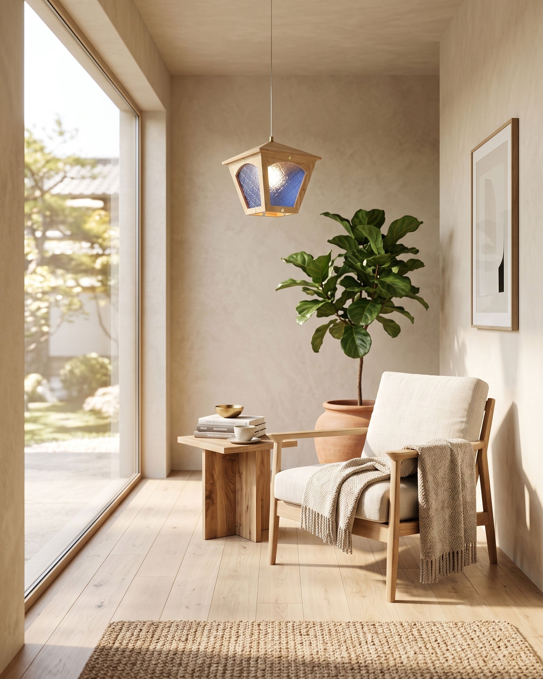 Esme Wooden Cage Pendant Light