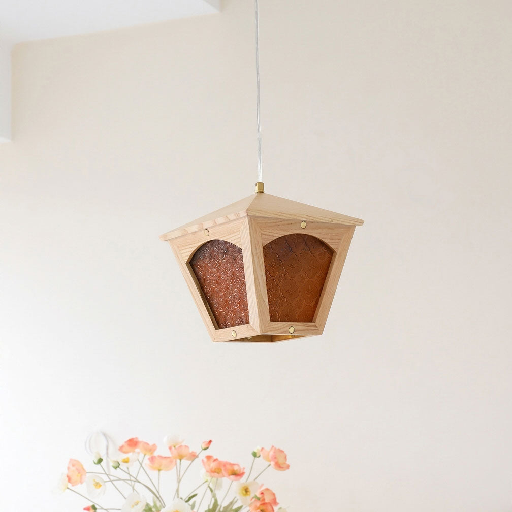 Esme Wooden Cage Pendant Light