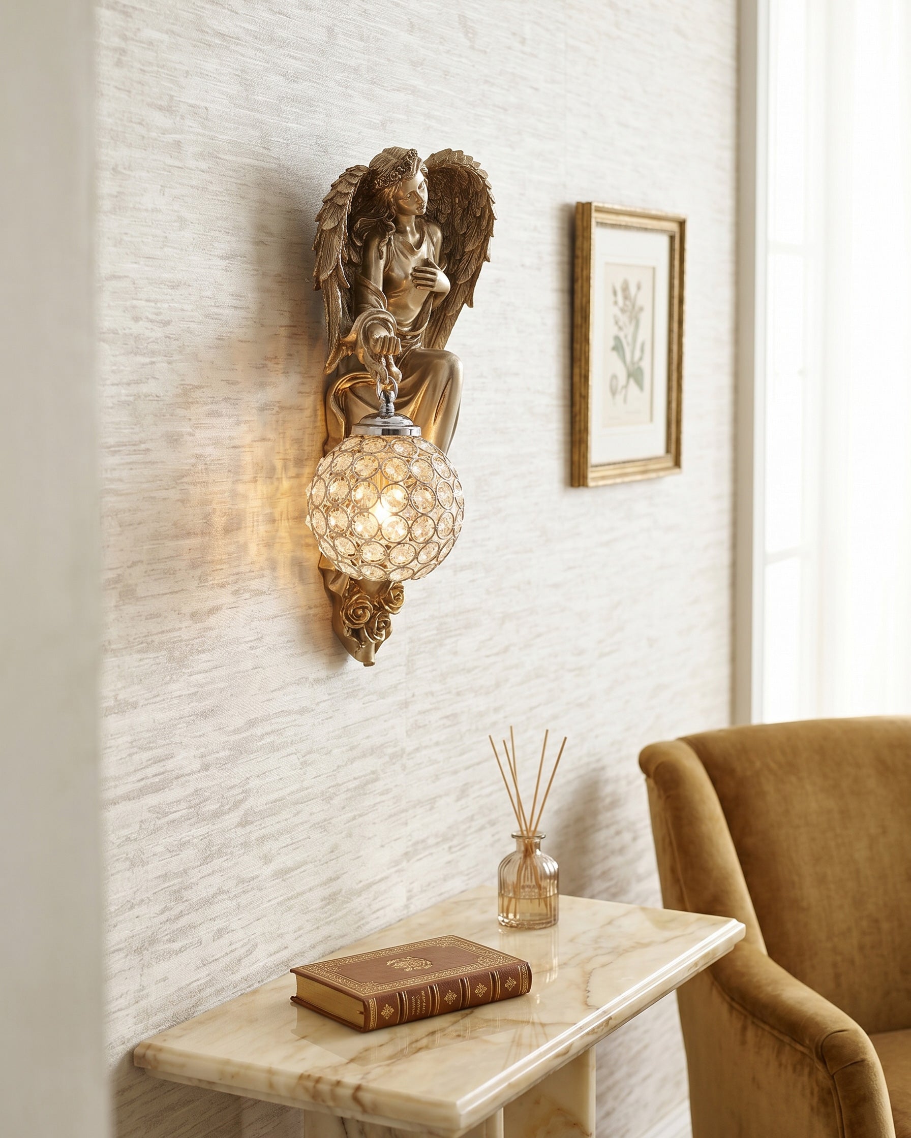 Evangeline Angel Crystal Wall Sconce