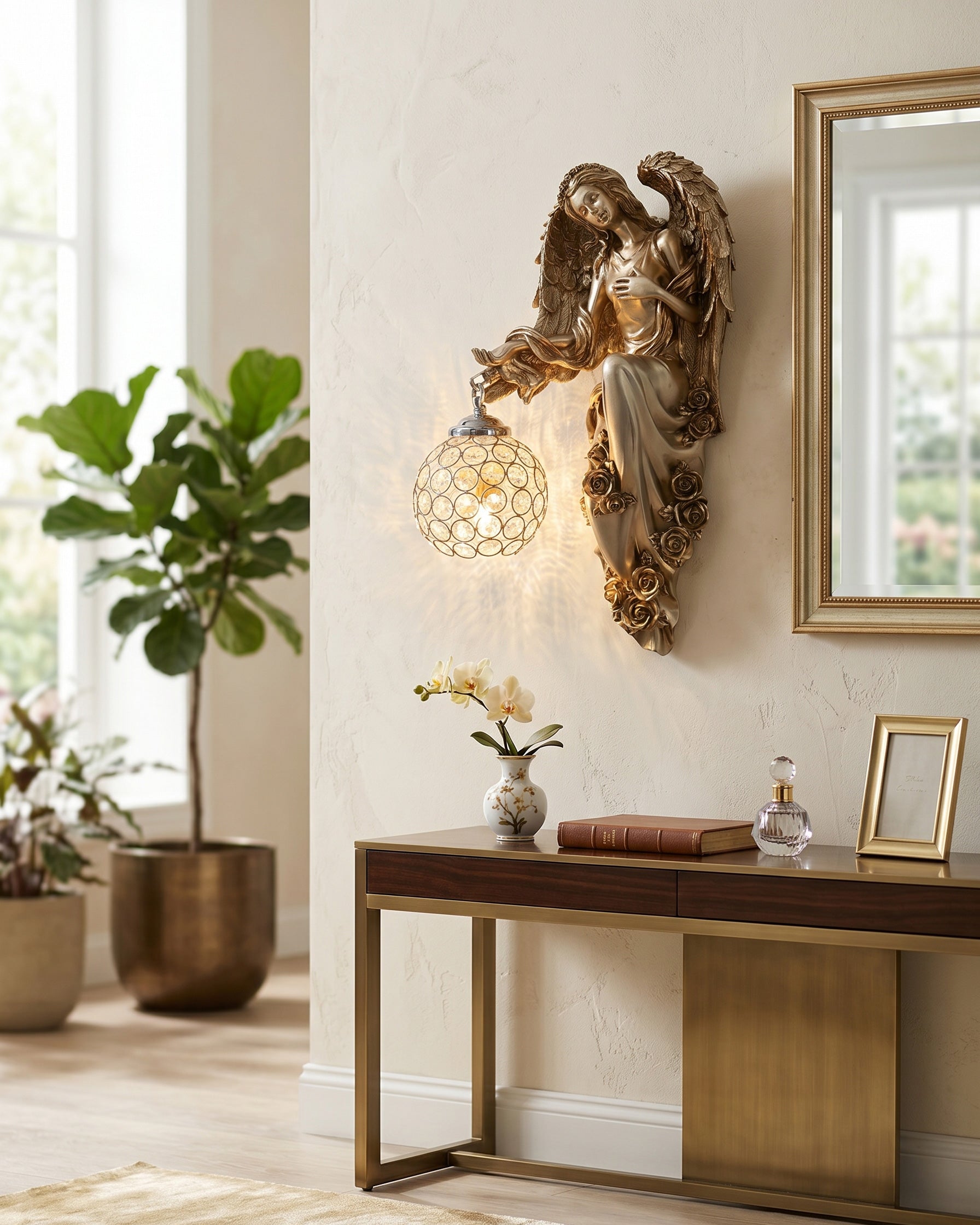 Evangeline Angel Crystal Wall Sconce