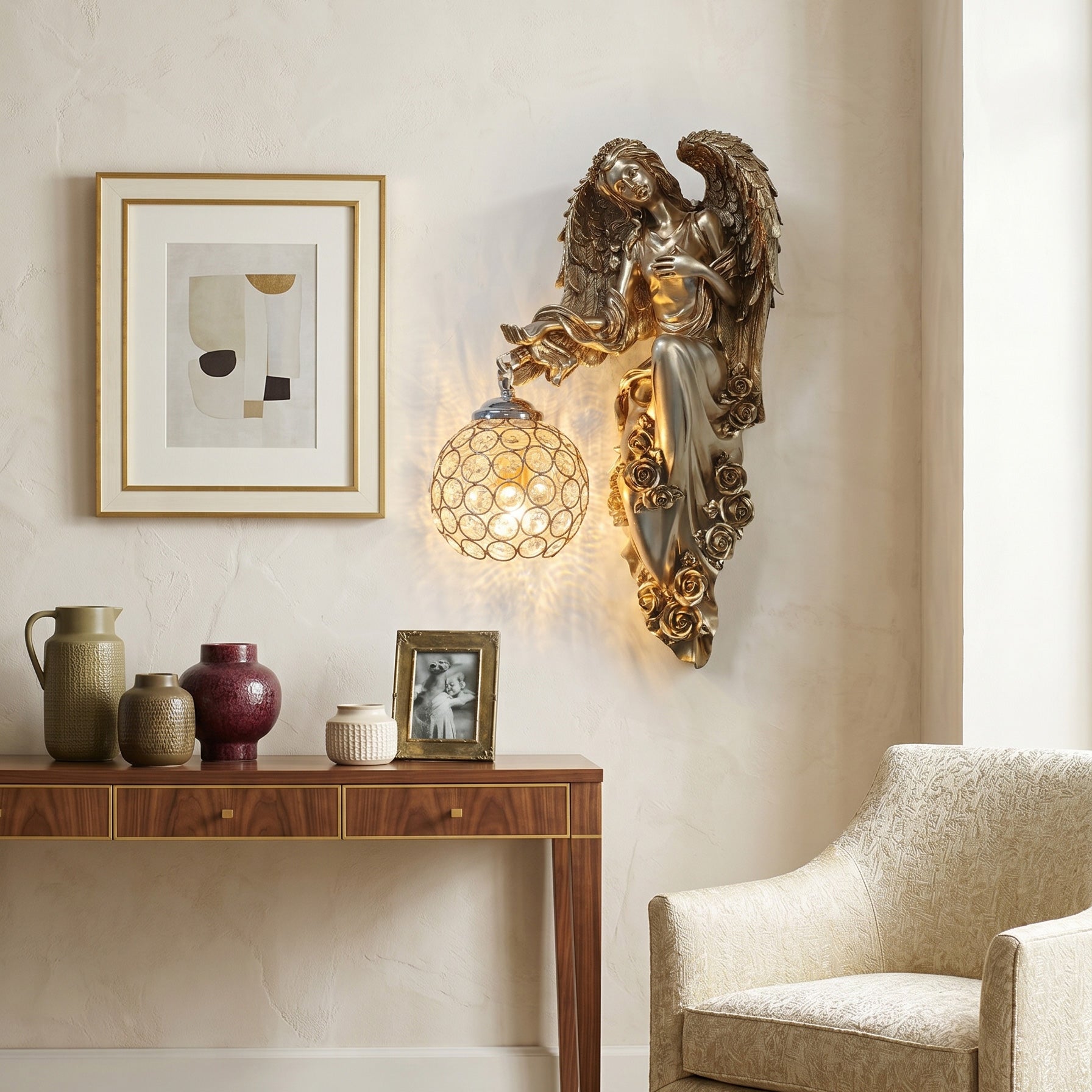 Evangeline Angel Crystal Wall Sconce