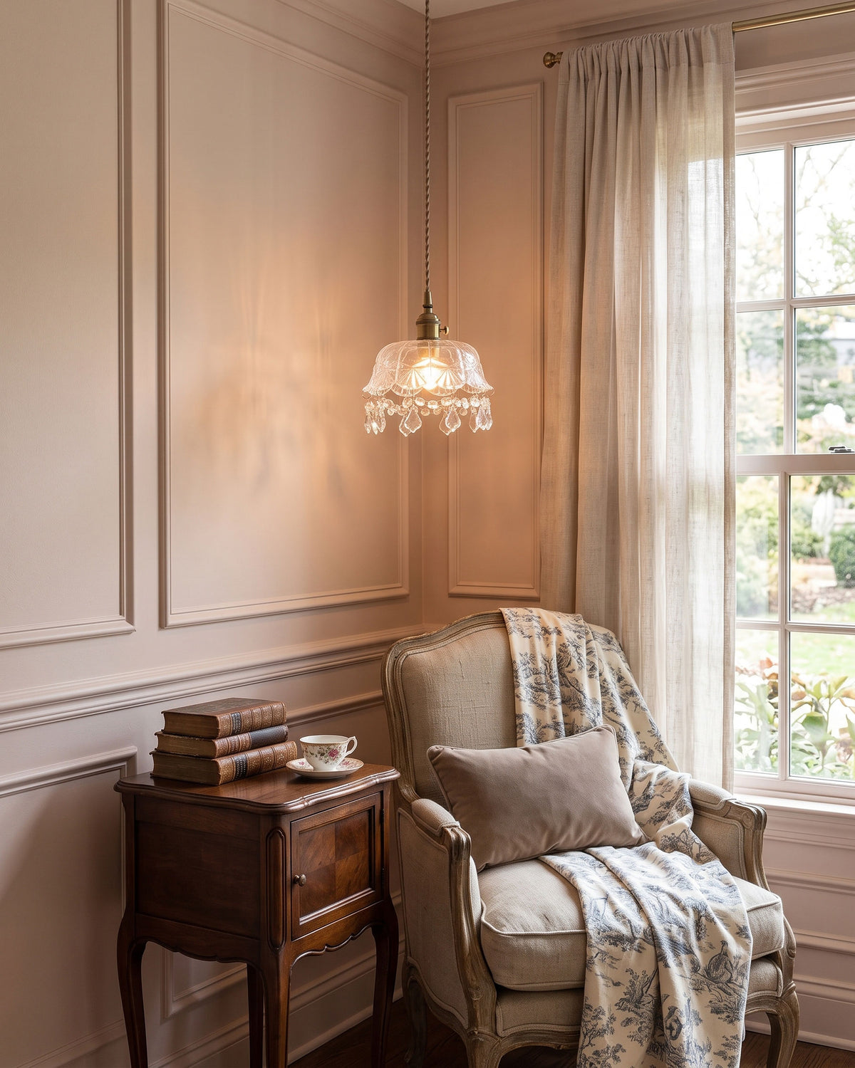 Lampada a sospensione Evelina Crystal