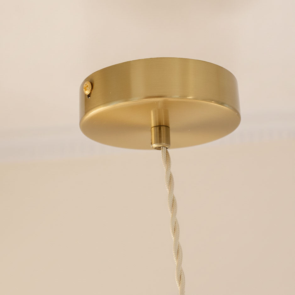 Faye Ribbed Shell Pendant Light