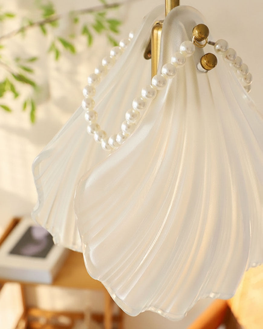 Faye Ribbed Shell Pendant Light