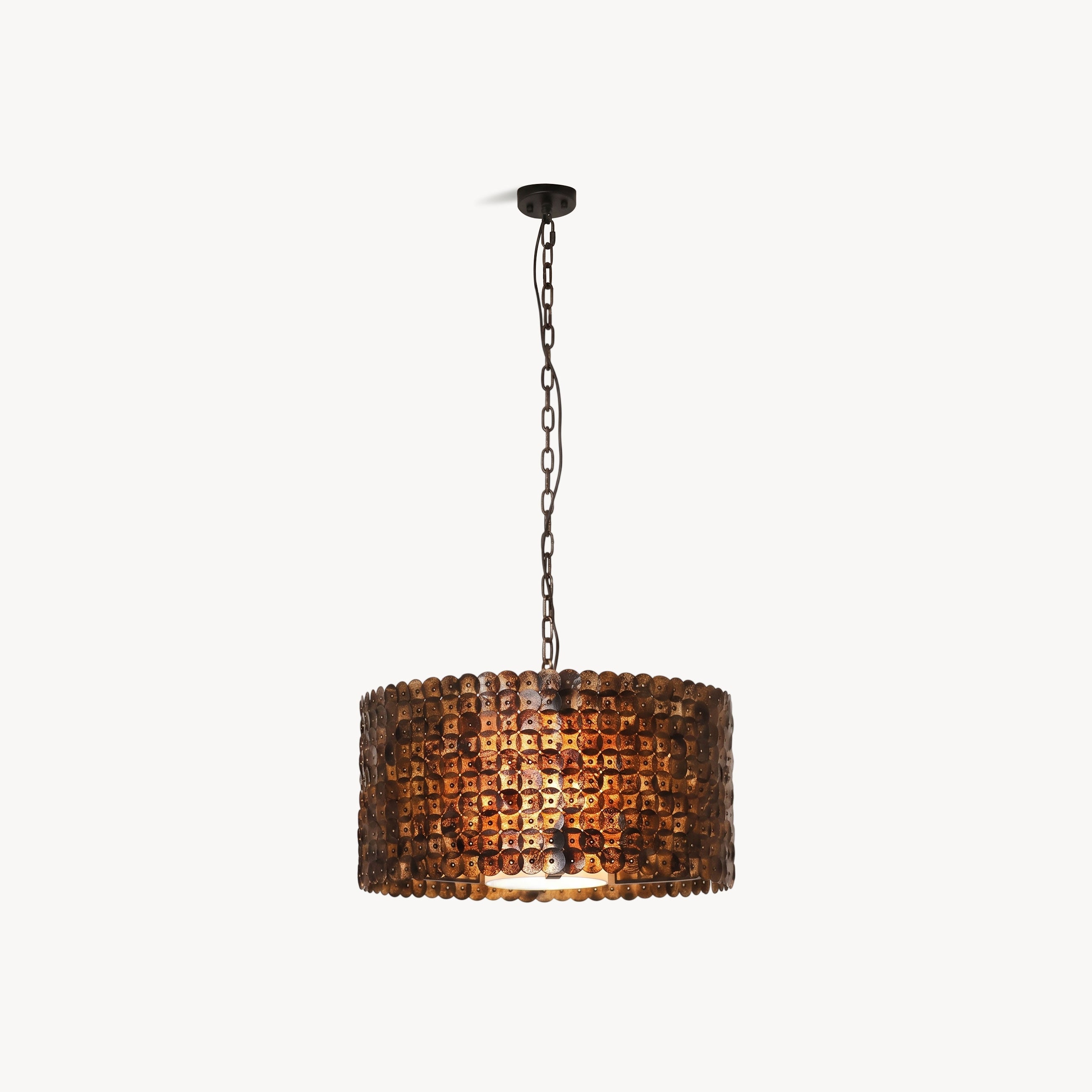 Finnick Rustic Disc Pendant Light