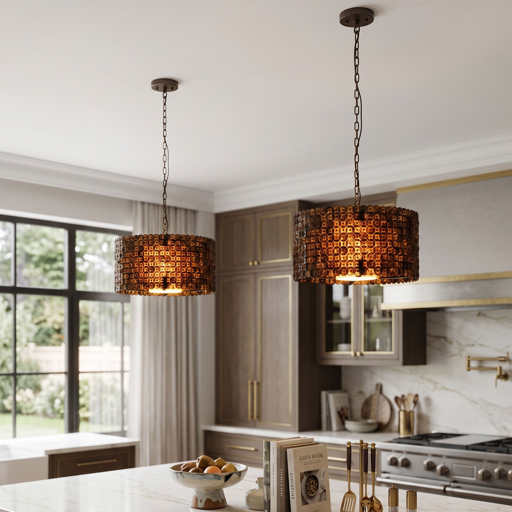 Finnick Rustic Disc Pendant Light