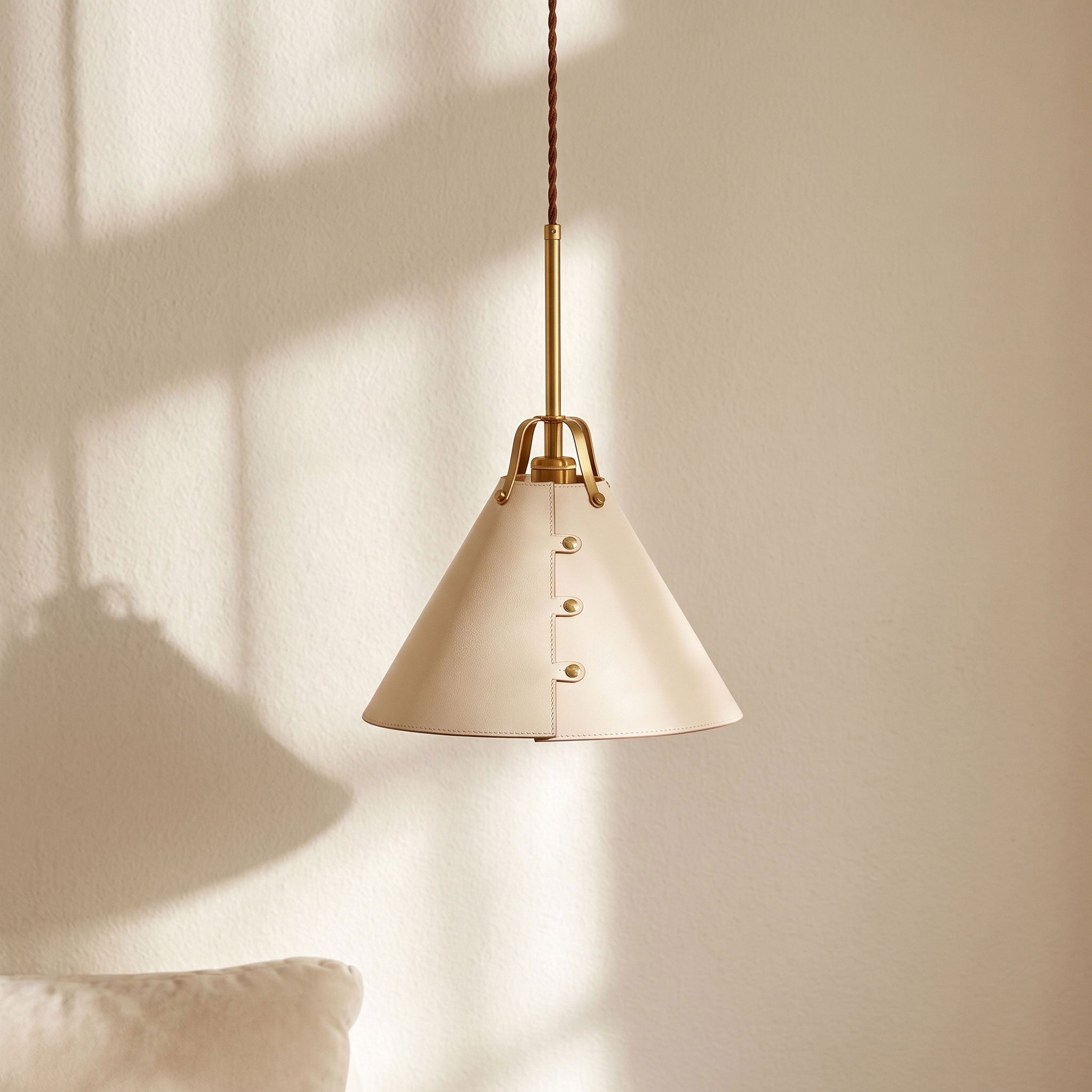 Fintan Stitched Cone Pendant Light