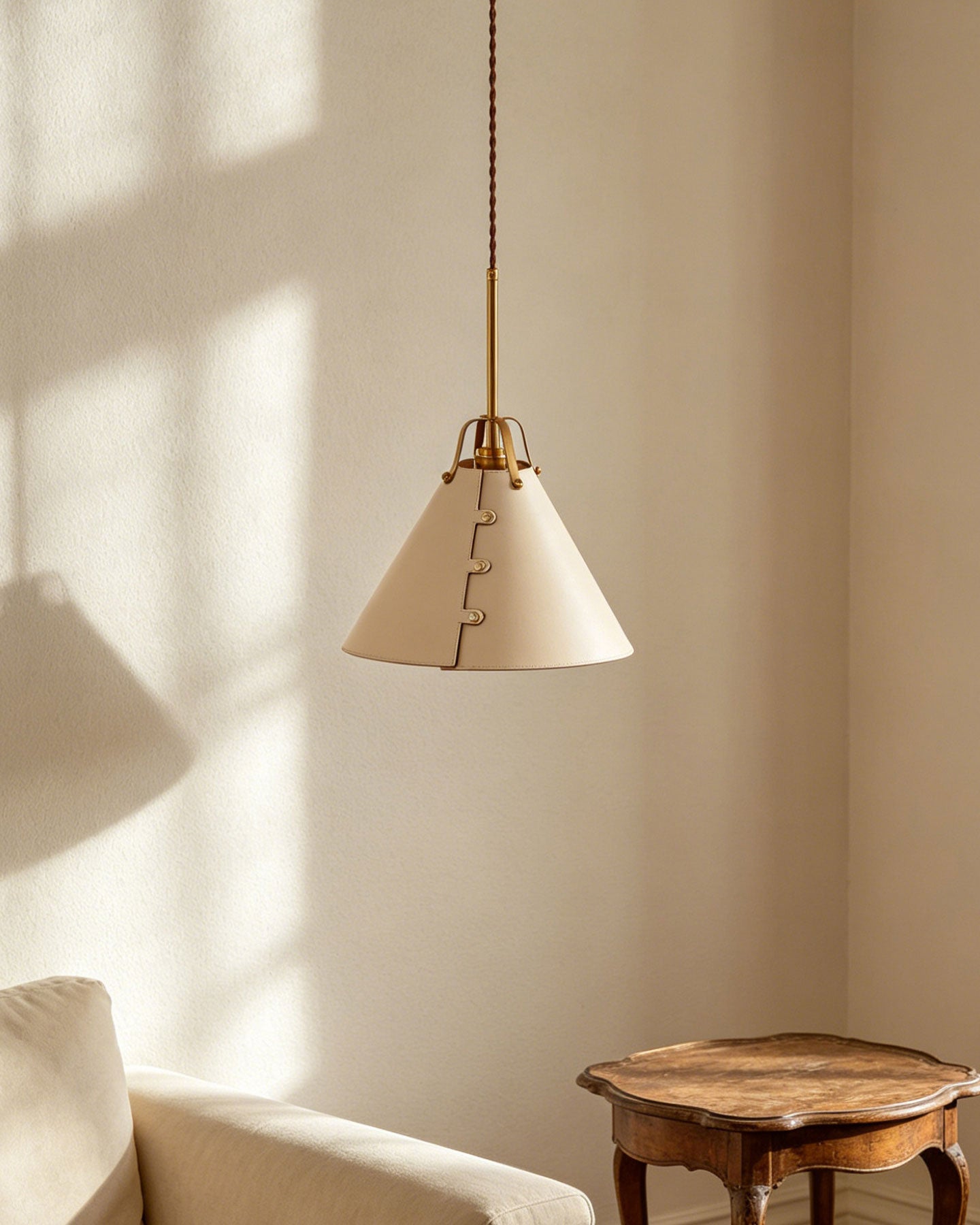 Fintan Stitched Cone Pendant Light