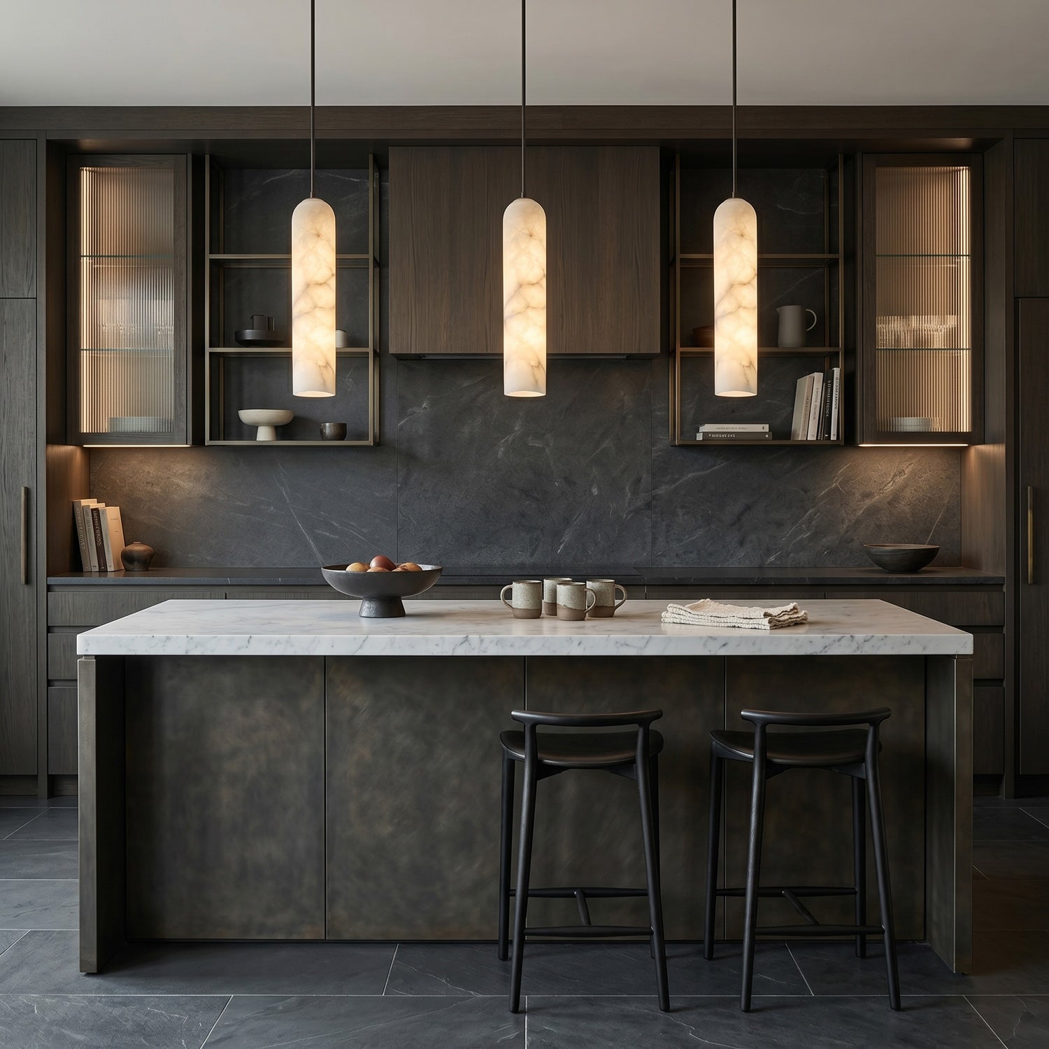 Float Alabaster Pendant Light