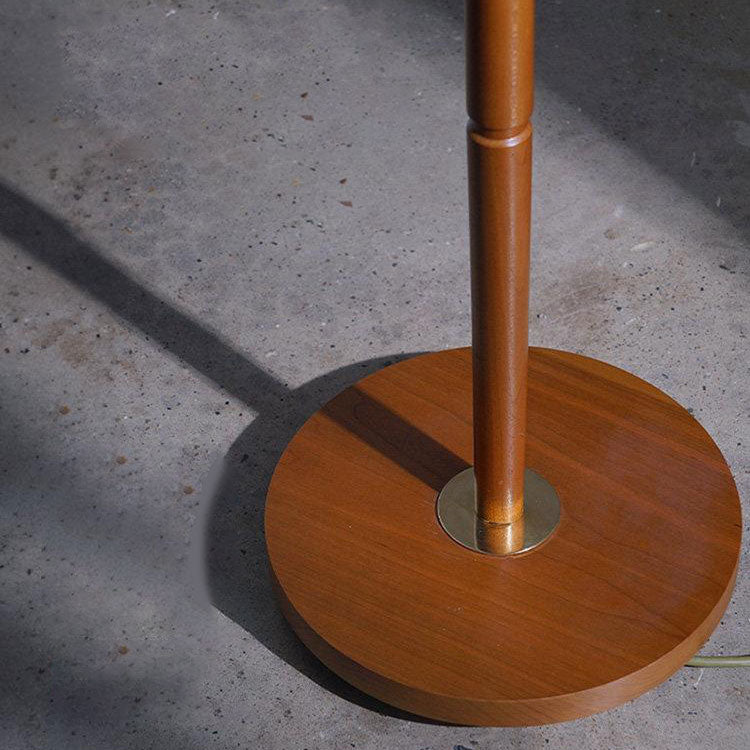 Flynn Pleated Walnut Floor Lamp
