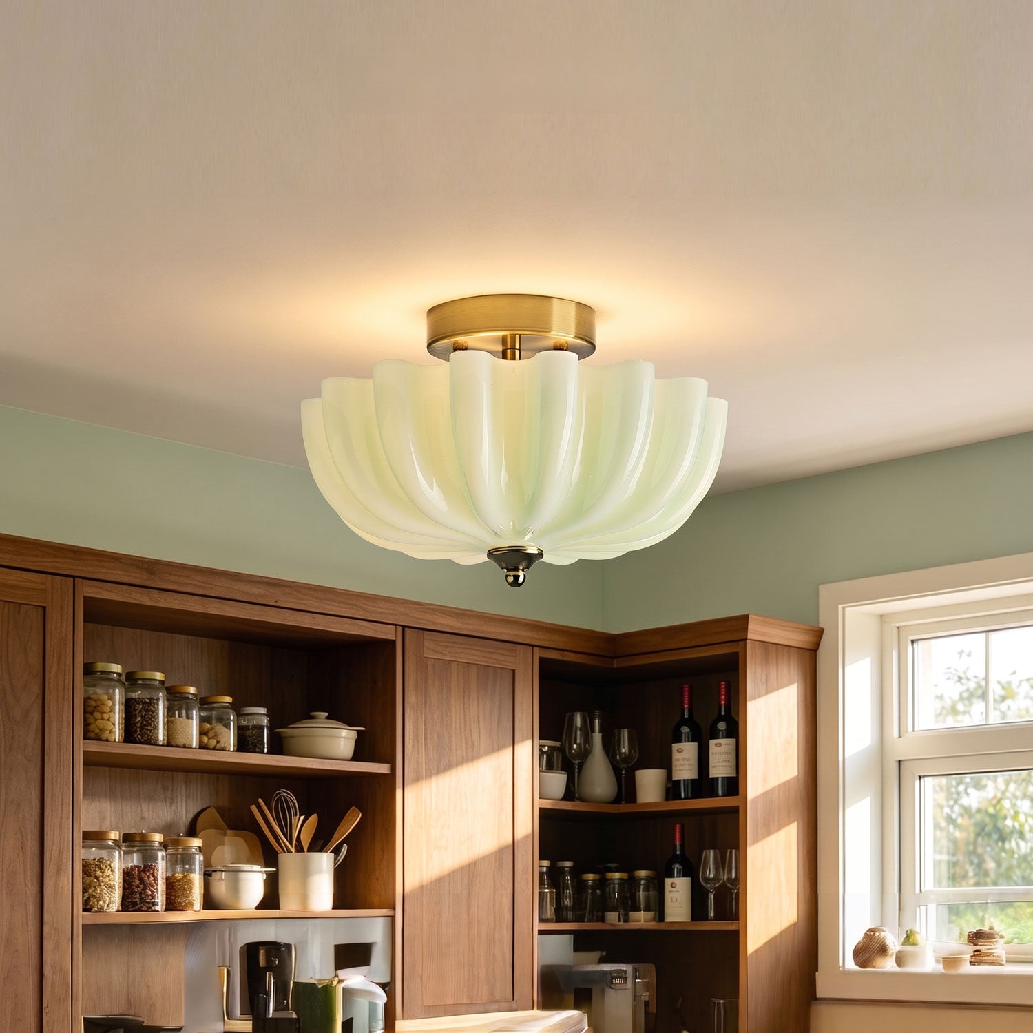 Linnea Scalloped Flush Mount