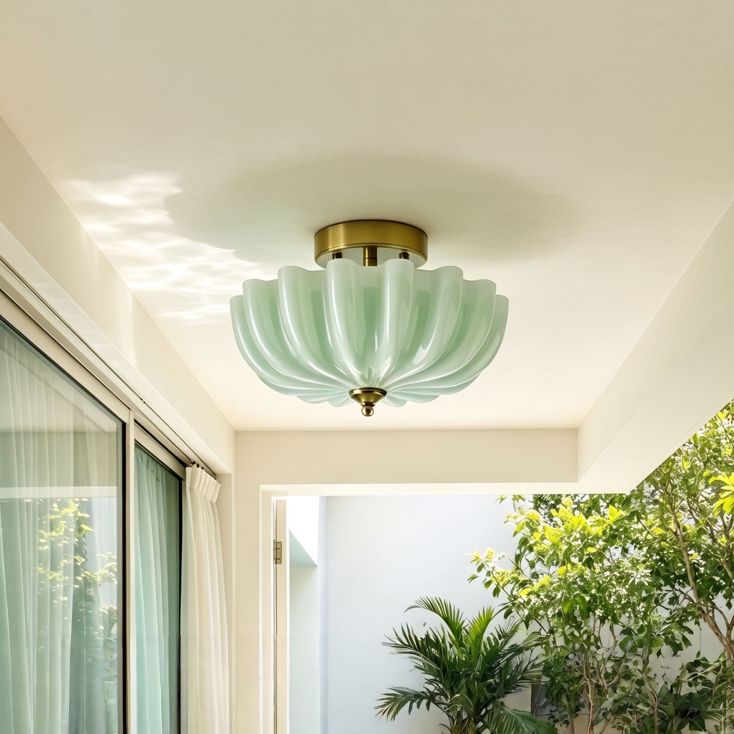 Linnea Scalloped Flush Mount
