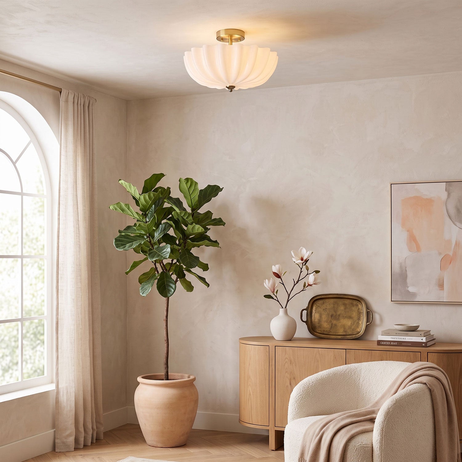 Rayonshine Linnea Scalloped Flush Mount — Detail View 7