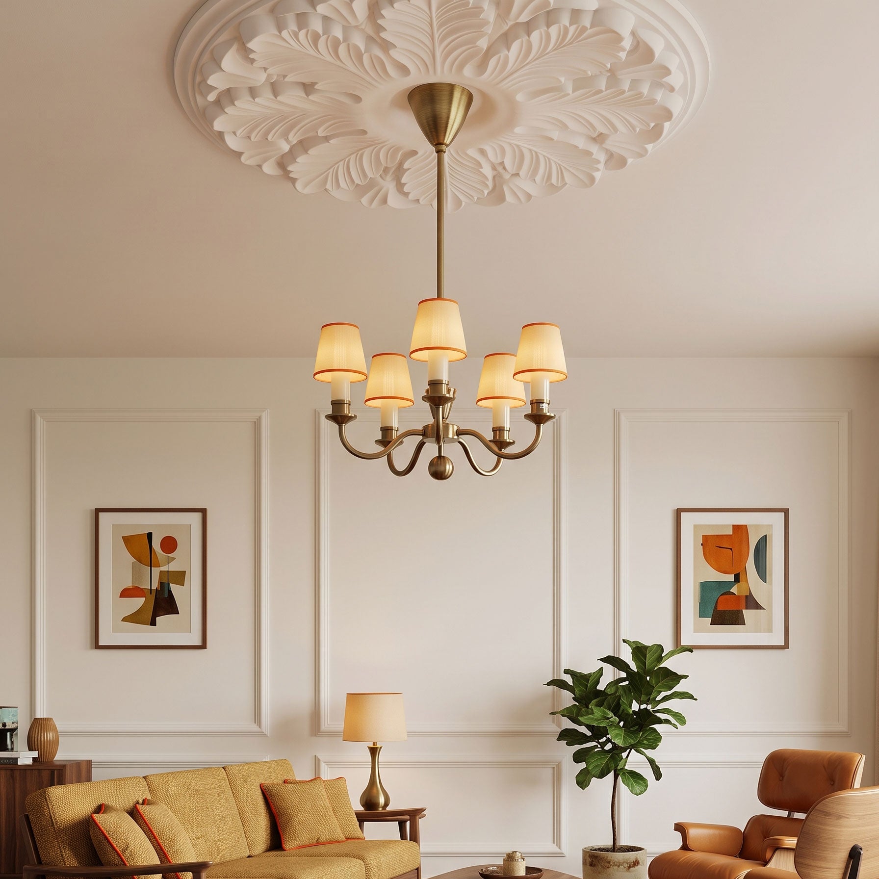 Gentry Opal Shade Chandelier