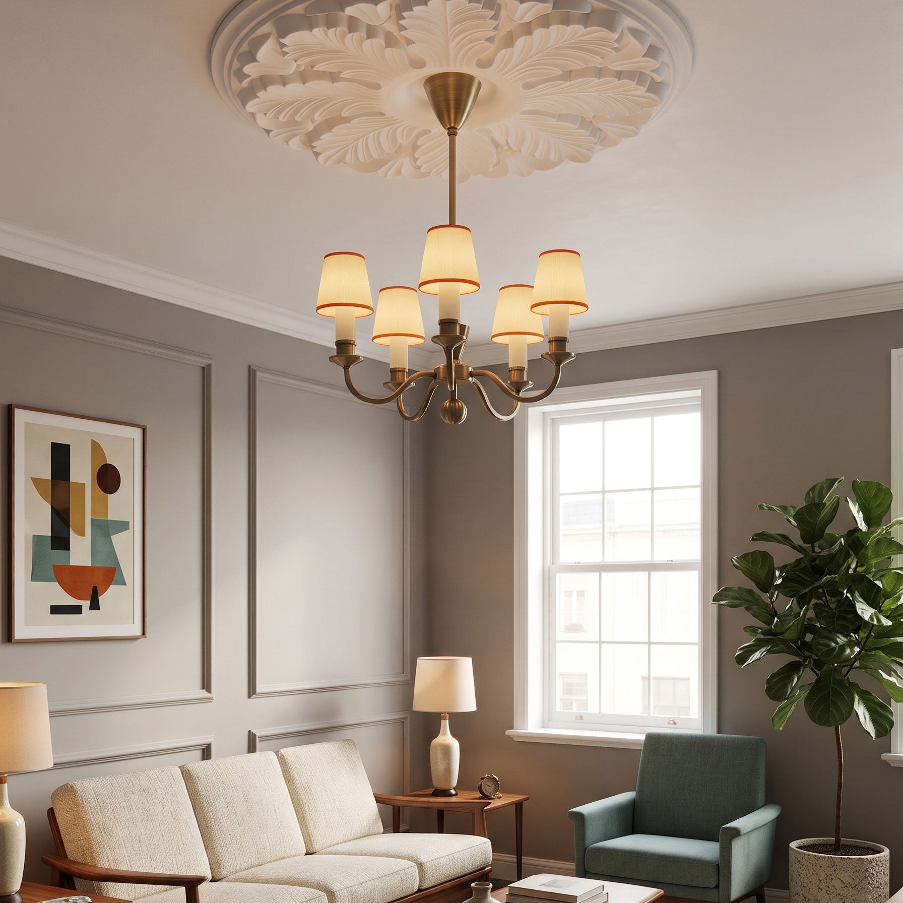 Gentry Opal Shade Chandelier
