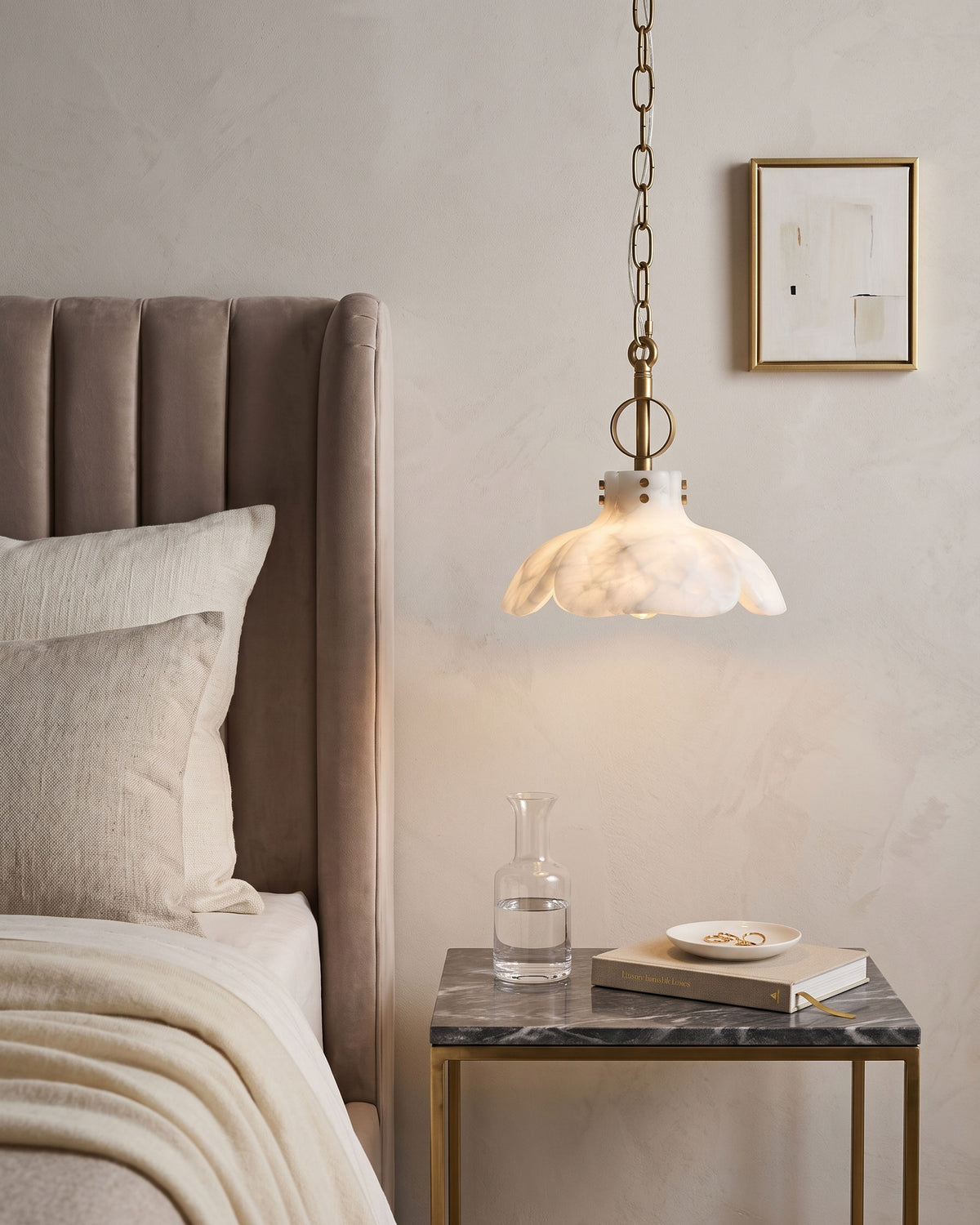 Giles Petal Alabaster Pendant Light