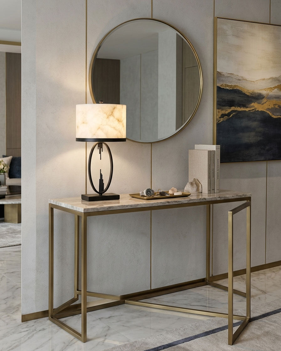 Gold Alabaster Table Lamp