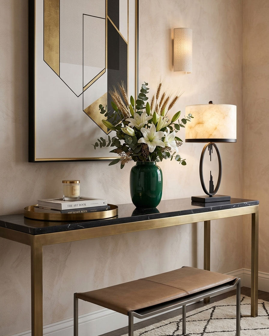 Gold Alabaster Table Lamp