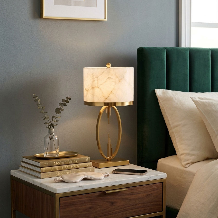 Gold Alabaster Table Lamp