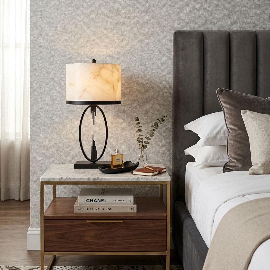 Gold Alabaster Table Lamp