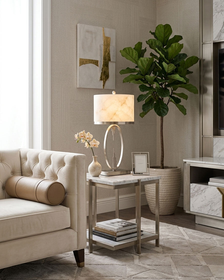 Gold Alabaster Table Lamp