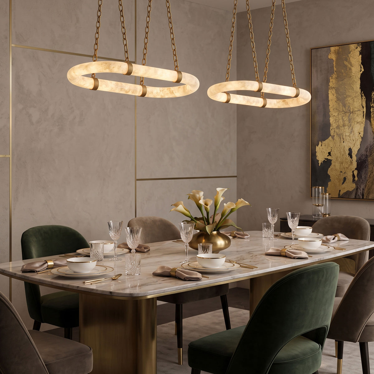 Hadley Floating Alabaster Chandelier