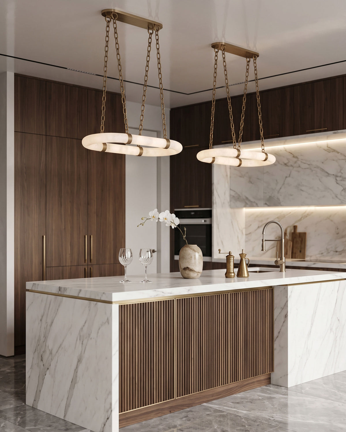 Hadley Floating Alabaster Chandelier