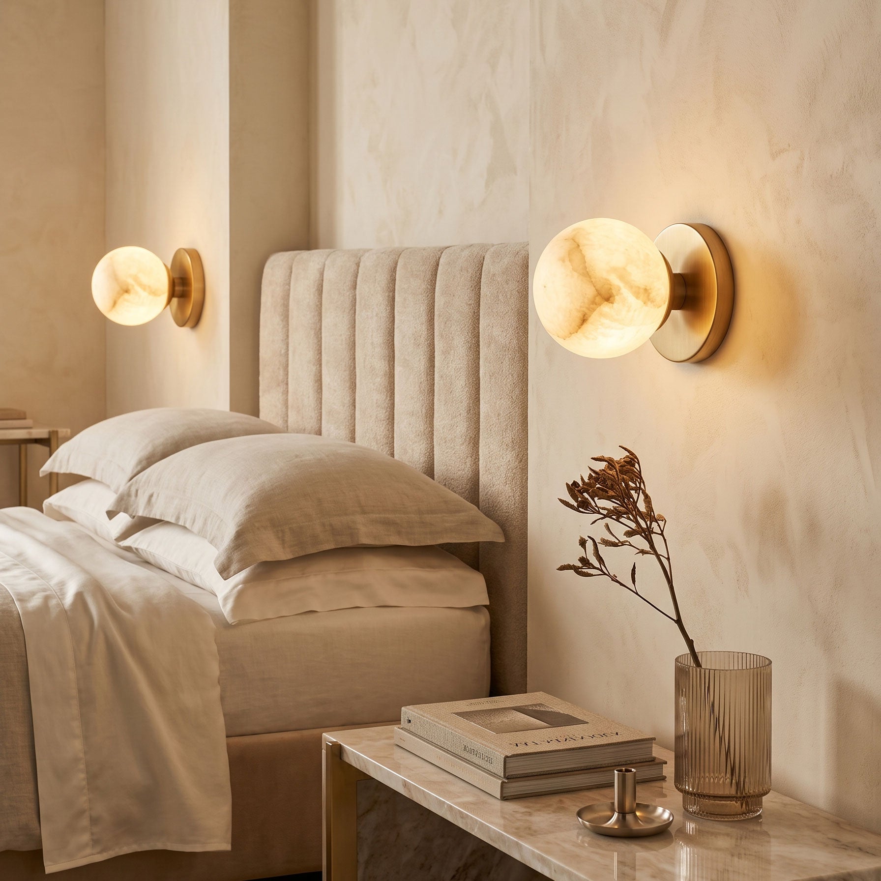 Harris Alabaster Globe Wall Sconce – detail 2