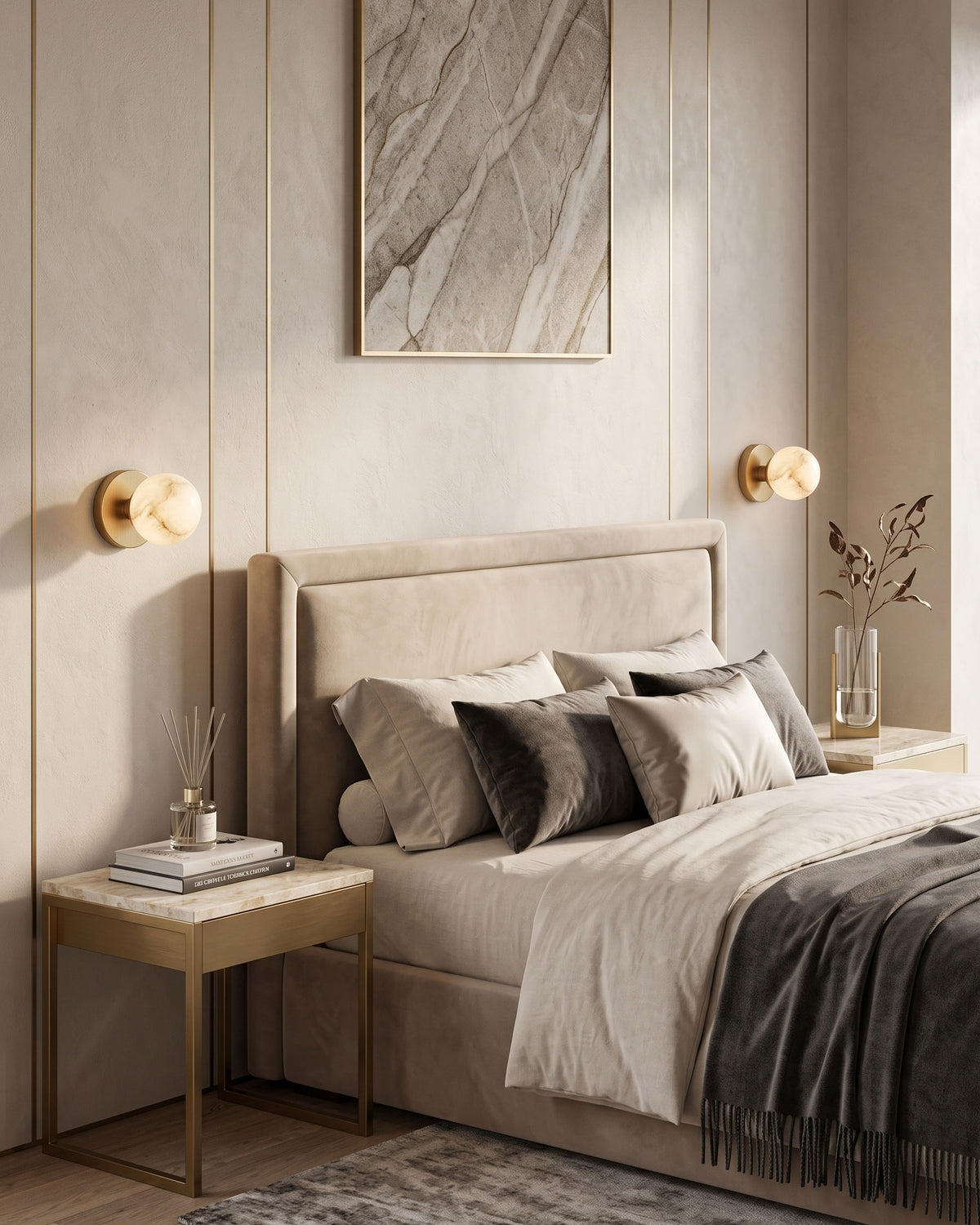 Harris Alabaster Globe Wall Sconce – detail 7