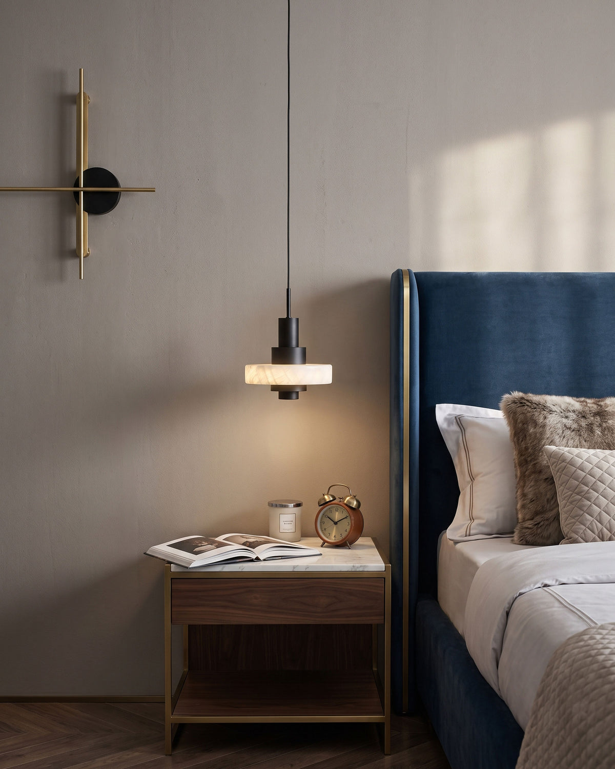 Herbie Alabaster Pendant Light