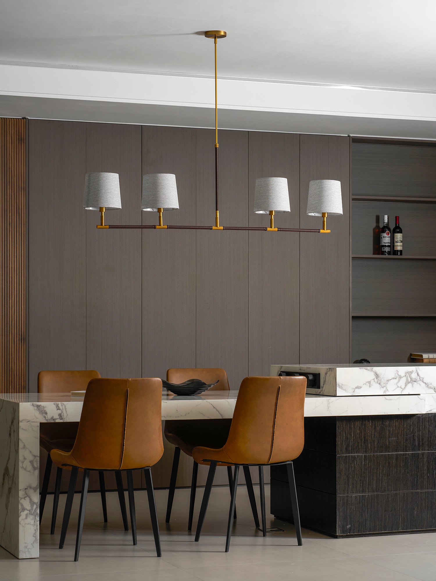 Huxley Linear Fabric Chandelier