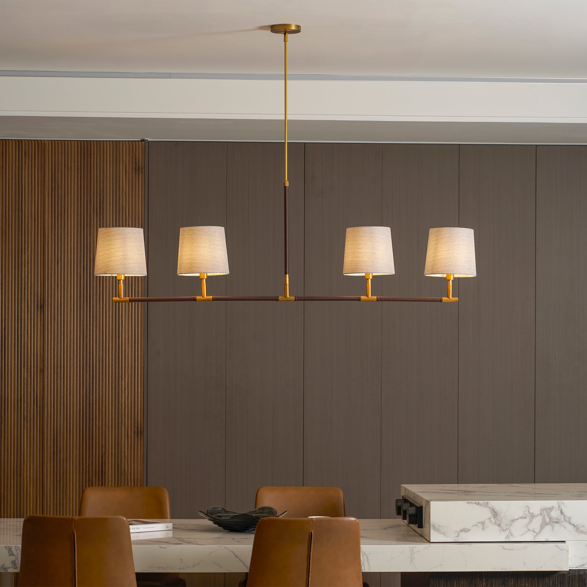 Huxley Linear Fabric Chandelier