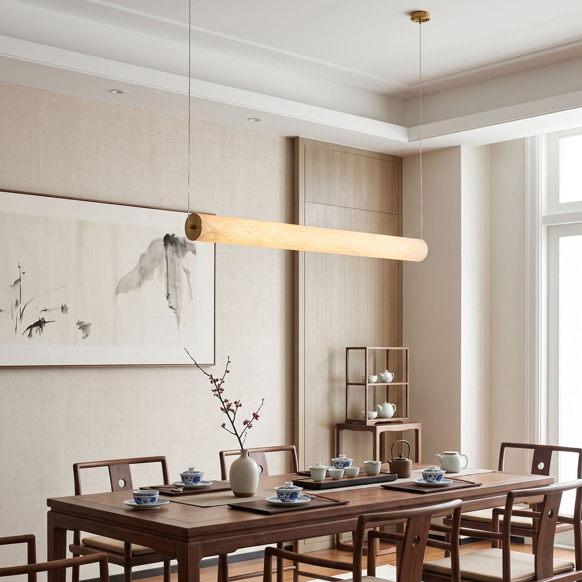 Ingrid Natural Silk Pendant Light – detail 6