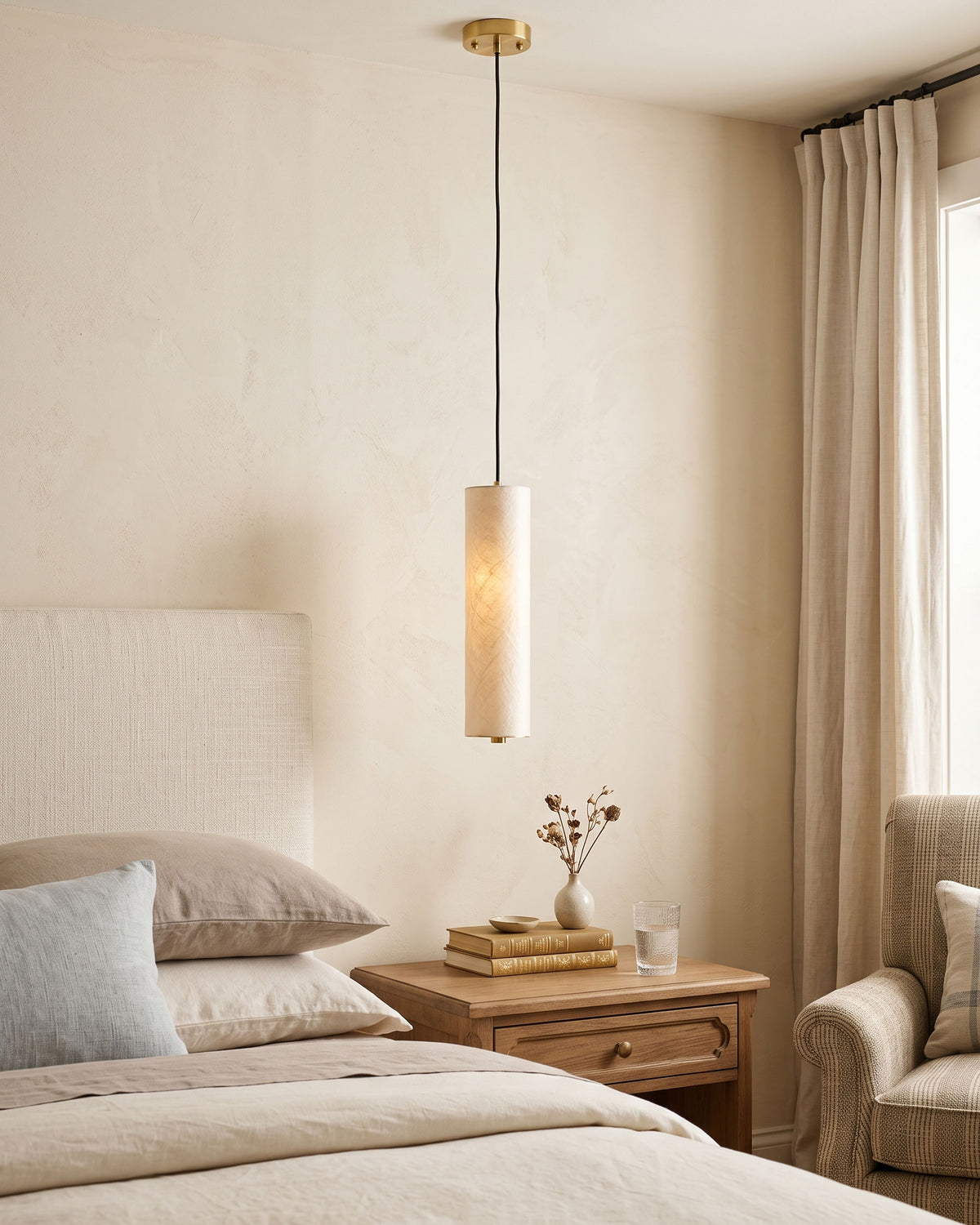 Ingrid Natural Silk Pendant Light – detail 16