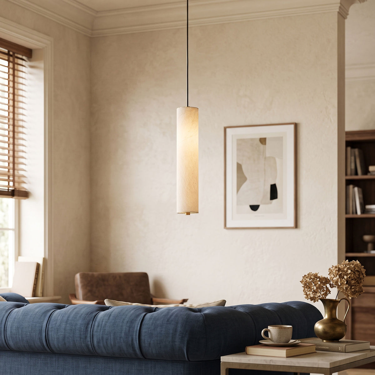 Ingrid Natural Silk Pendant Light – detail 3