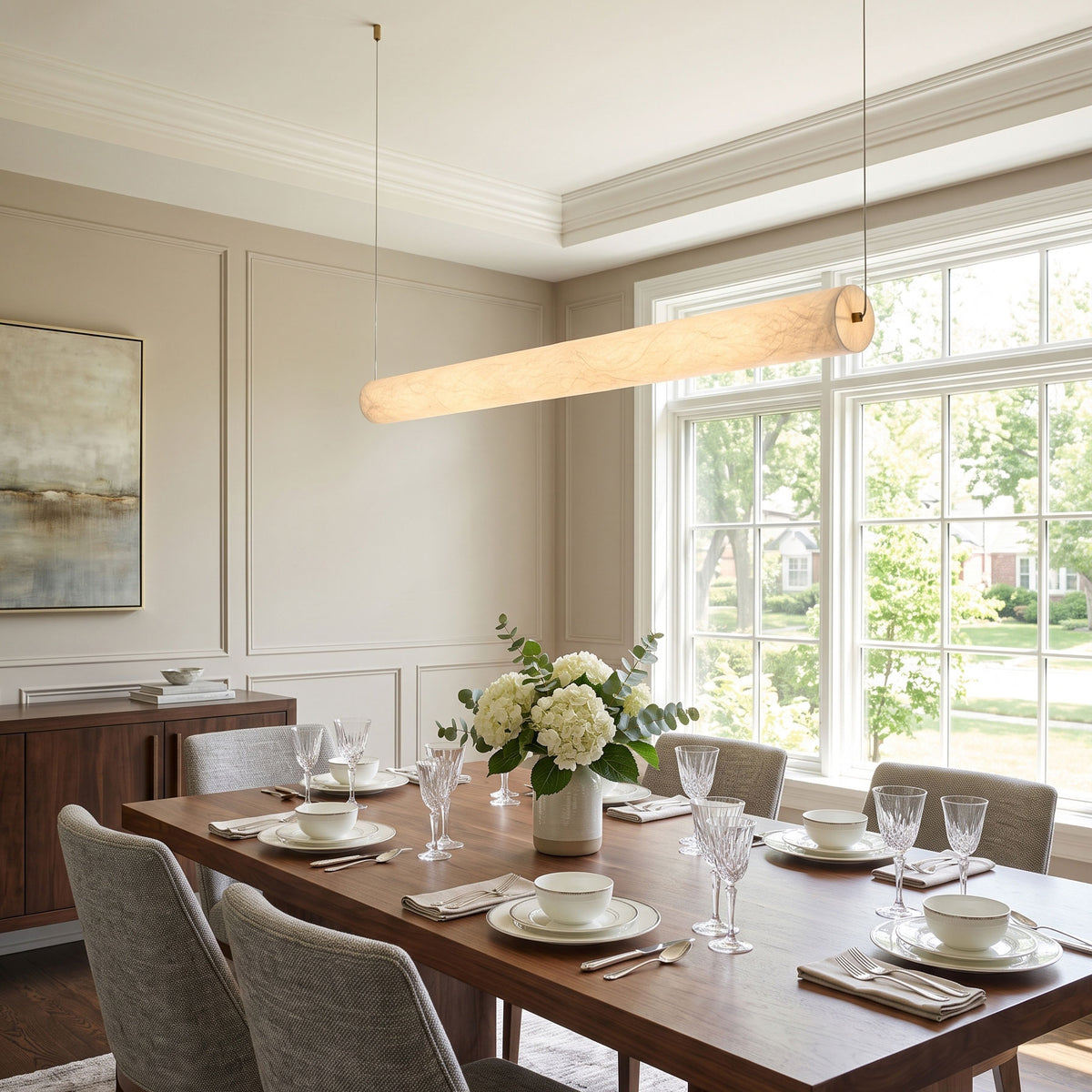 Ingrid Natural Silk Pendant Light – detail 5