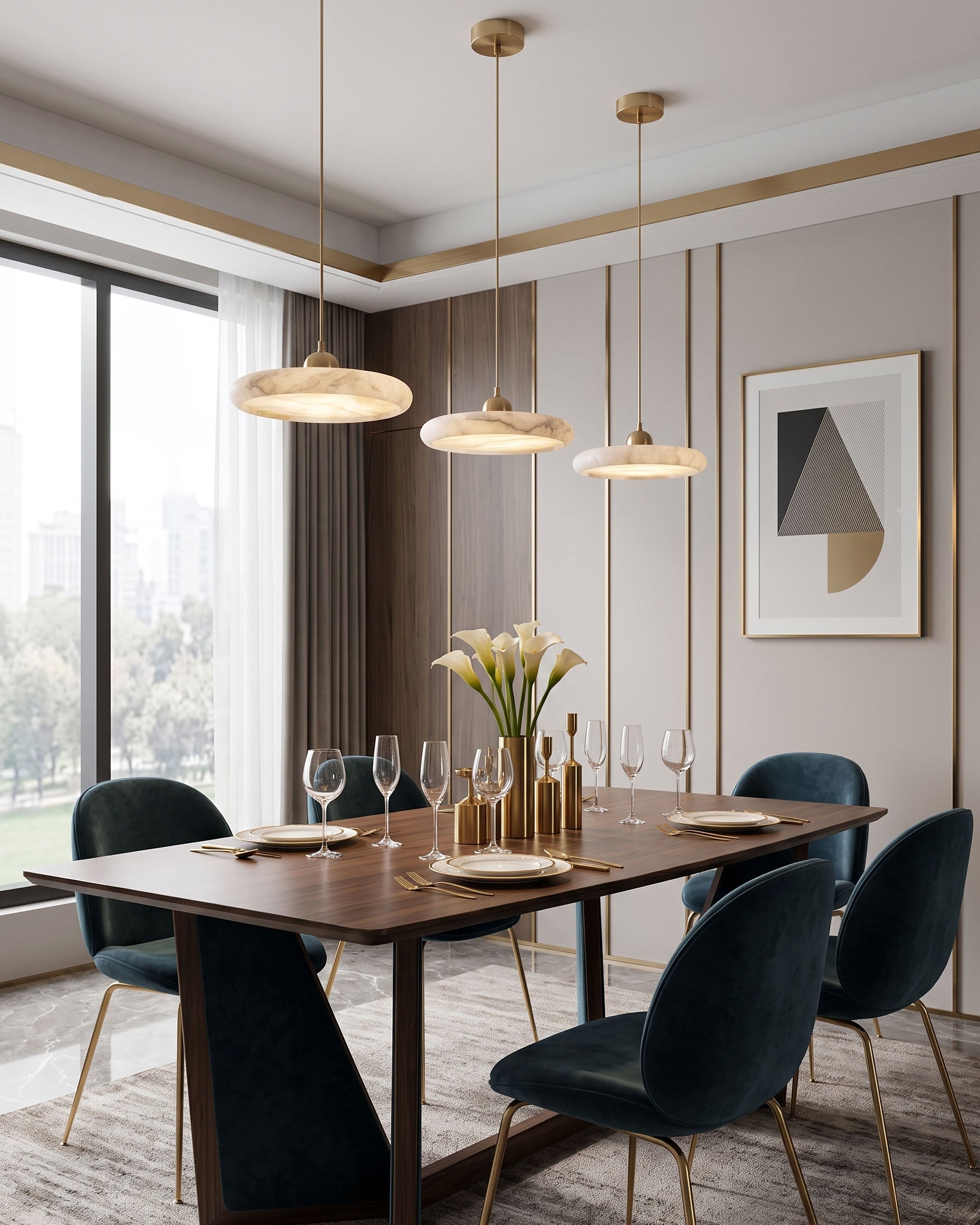 Inigo Slim Alabaster Pendelleuchte