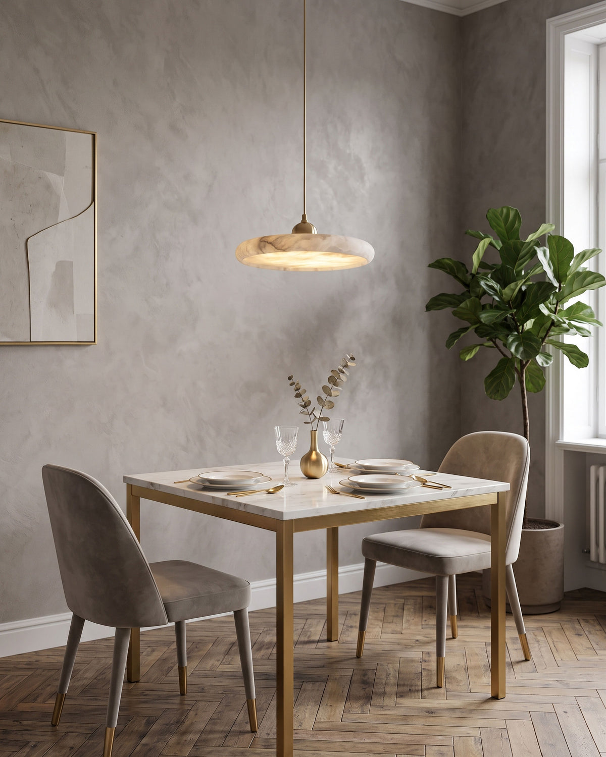 Inigo Slim Alabaster Pendelleuchte