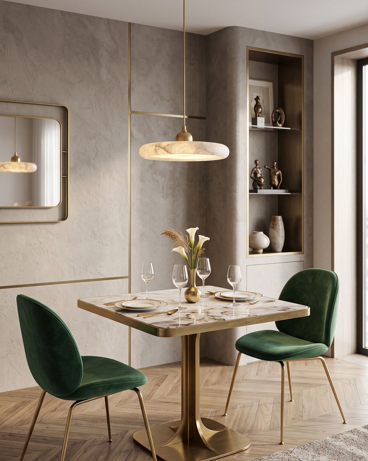 Inigo Slim Alabaster Pendelleuchte