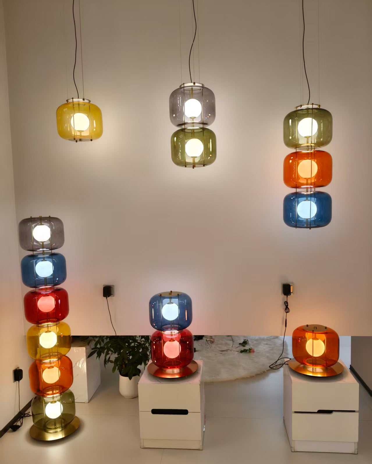 Jasper Colorblock Pendant Light